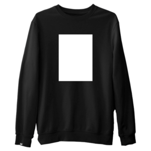 Polerón cuello polo negro, Talla L